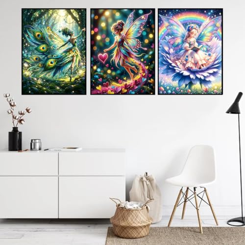 Ekuxom 3 Pack Diamond Art Kits for Adults-Fairy Diamond Painting - color: Fairy