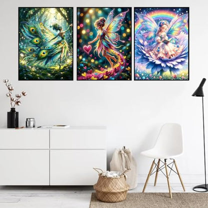 Ekuxom 3 Pack Diamond Art Kits for Adults-Fairy Diamond Painting - color: Fairy