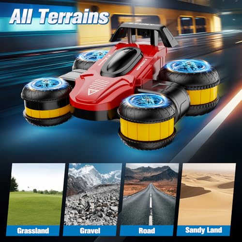 High Speed Drift Remote Control Stunt Deformation Car, Birthday Gifts - color: Green