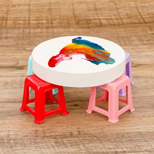 12 Pcs Canvas Stands for Mini Canvas Feet Risers - Fluid & Acrylic Pouring Paint Supplies - Solid Color Plastic Paint Pouring Tools