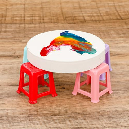12 Pcs Canvas Stands for Mini Canvas Feet Risers - Fluid & Acrylic Pouring Paint Supplies - Solid Color Plastic Paint Pouring Tools