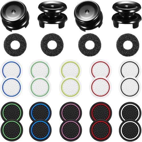 Controller Accessories Thumbstick Grips for Xbox, 2 Pairs HIGH Stick, 20 PCS Joystick Thumb Grips Extenders and 4 PCS Precision Rings Attachments for Xbox One/Series X Control - Mixed Color 5 - color: Mixed Color 5
