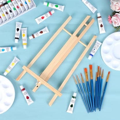 ESRICH 2 PCS 16in Wood Easels, Tabletop Easel for Painting Party - style: 16"-2P