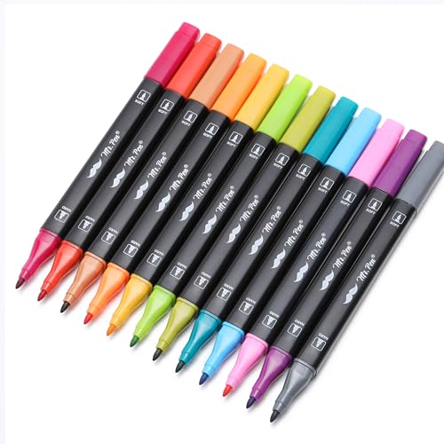 Mr. Pen- Dual Tip Brush Pens, 12 pcs, Vibrant Colors