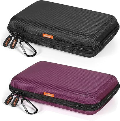 Shockproof Hard Shell Carrying Case, Large Capacity Storage Pouch Bag - color: Z Black and Deep Purple