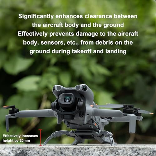 Yunseity Landing Gear for Mini 5 Pro Drone, ABS PC Height Extension Leg Stand Protector with Propeller Holder, Drone Accessories