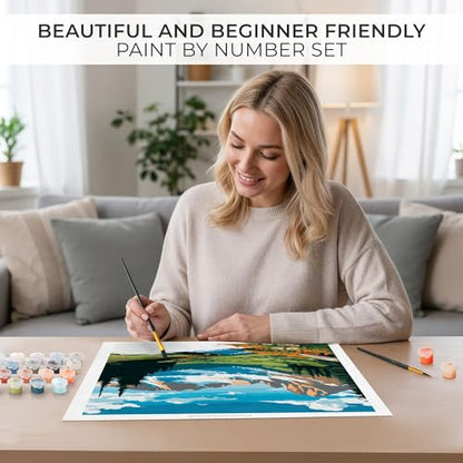 Beautiful Paint By Number Kit for Adults - Painting Set with 2 Canvases