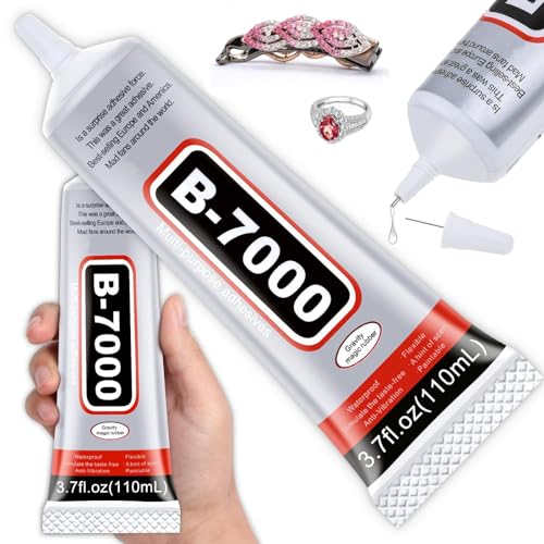 B7000 Super Glue,Multi Functional Glue Transparent Paste Adhesive Multi-Function Repair Glues Suitable for Phone Jewelry Glass Wood Metal Fabric (110ml-1pcs) - color: 110ml-1pcs