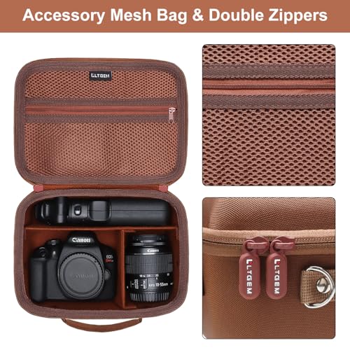 Small Camera Case Bag for Canon EOS Rebel T7/R50//R100 DSLR Camera Brown - color: Brown, size: Small