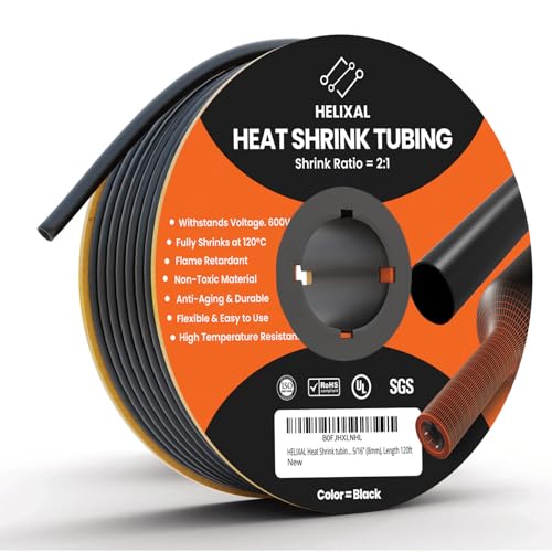 5/16" 8mm HELIXAL 2:1 Heat Shrink Tubing 120ft Spool with Airtight Seal - size: 5/16" - 120ft