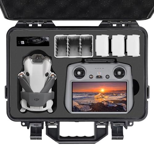 Professional Mini 4 Pro Hard Case, Waterproof Travel Carrying Case Bag for DJI Mini 4/3 Pro, with RC-N2/RC 2 Remote & Accessories - color: Mini 3/4 Pro Hard Case