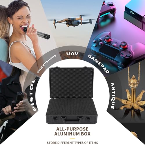 15 Inch Carrying Case with Customizable Pre-Diced Foam - size: 15x13x6 Inch