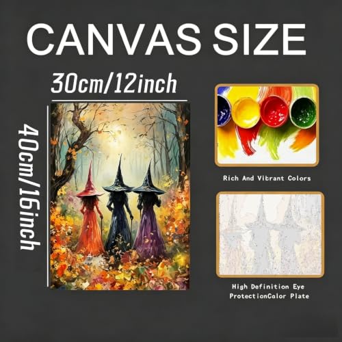 CSZPPQAF Halloween Witch Paint by Numbers Kits for Adults Beginners - color: PB93-1