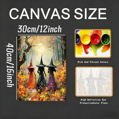 CSZPPQAF Halloween Witch Paint by Numbers Kits for Adults Beginners - color: PB93-1