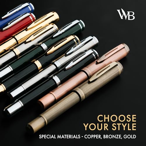 Wordsworth & Black Mini Pocket Fountain Pen for Writing, Medium Nib, Green - color: Racing Green