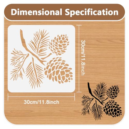 Pine Cone Stencil, Reusable Painting Template, DIY Home Decor - style: Pine Cone