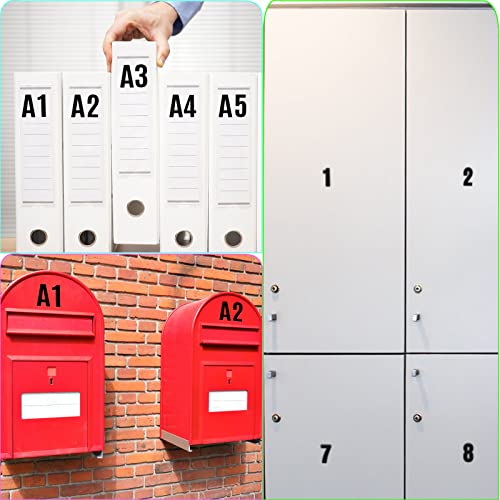 Letter Stickers,Mailbox Numbers,1 Inch Waterproof Vinyl Alphabet - color: Black 20 Sheets, size: 1 Inch
