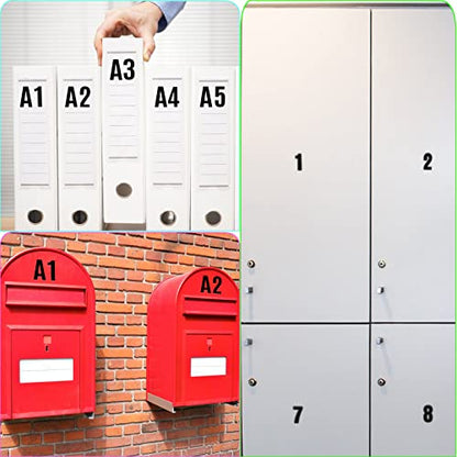 Letter Stickers,Mailbox Numbers,1 Inch Waterproof Vinyl Alphabet - color: Black 20 Sheets, size: 1 Inch