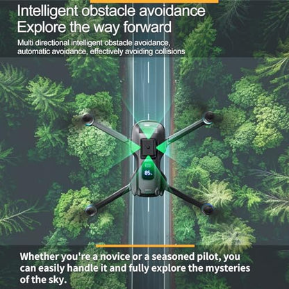 4K UHD GPS Smart Drone with Camera for Adults, 5.9" Screen Remote Controller with Obstacle Avoidance, Auto Return Home, Follow Me, 60 Mins Flight, Foldable FPV Quadcopter for Beginners, 2 Batteries Included