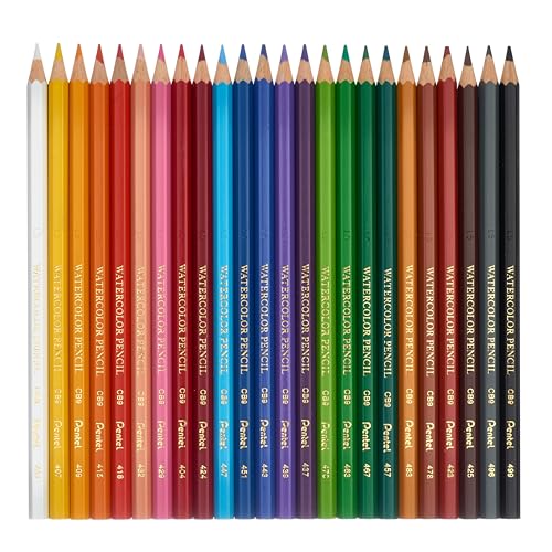 Pentel Arts Watercolour Pencil Set - Assorted (Pack of 12) CB9-12U - size: 12 Count (Pack of 1)