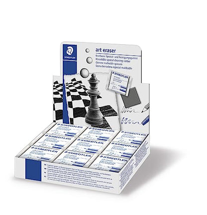 Staedtler kneadable Eraser, Artist Quality Putty Rubber, Moldable kneaded for Graphite and Charcoal, 5427, White