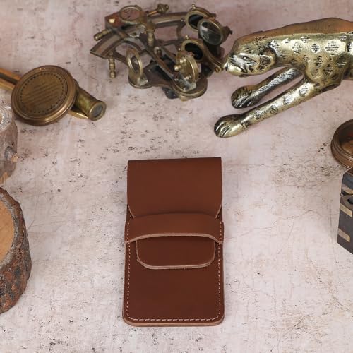 Full Grain Leather Pen Sleeve Case for Fountain Pens, Tan - color: Tan