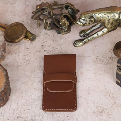 Full Grain Leather Pen Sleeve Case for Fountain Pens, Tan - color: Tan