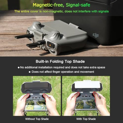 Arzroic RC 2 Protective Sun Hood Kit with Screen Protector for DJI Mini 5 Pro/Avata 360/Mini 4 Pro/Mavic 4 Pro/Flip/Air 3S/Air 3 Accessories - style: Sun Hood + Screen Protector