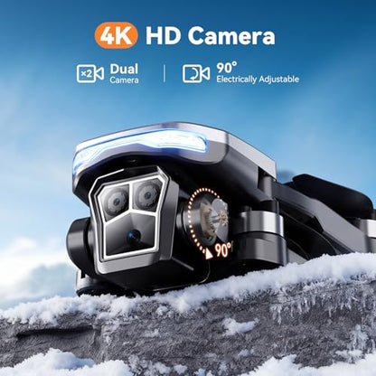 Drone with Camera for Adults, Brushless Quadcopter with Screen, 2 Batteries