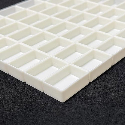 48Pcs Empty Watercolor Paint Pans – Full Pans, 3ml White Plastic Pans - style: 48Pcs Full Pans