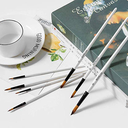 GETHPEN Acrylic Paint Brushes Set,12PCS Round-Pointed Tip Paint Brushes - style: Round