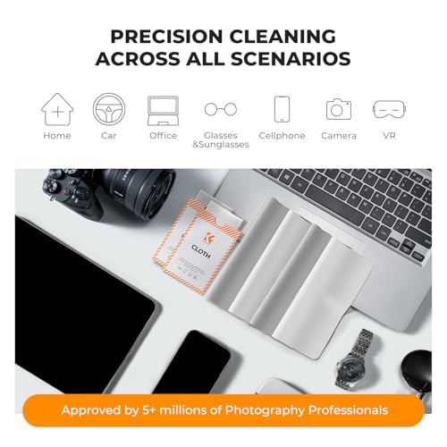 K&F CONCEPT Microfiber Lens Cleaning Cloth X6,Glasses Cleaning,High Density