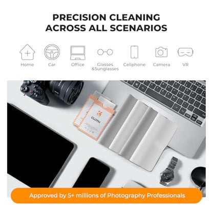 K&F CONCEPT Microfiber Lens Cleaning ClothX12,Glasses Cleaning,High Density