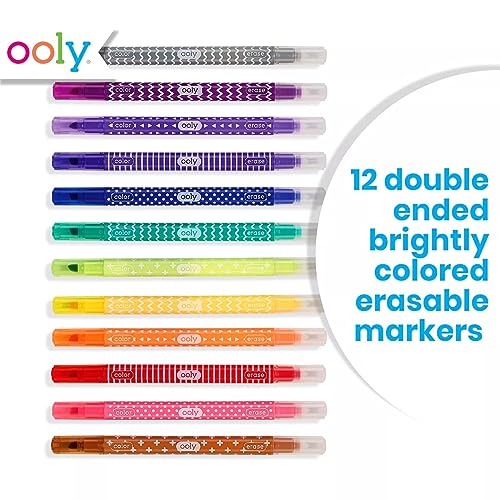 Ooly Make No Mistake Erasable Markers, Set of 12 - color: Erasable