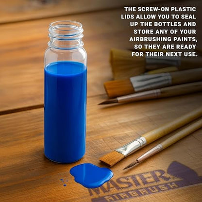 Master Airbrush Pack of 10, TB-009 Empty 3.4 oz (100cc) Plastic Jar Bottles - size: 3.4oz - Plastic - 30°