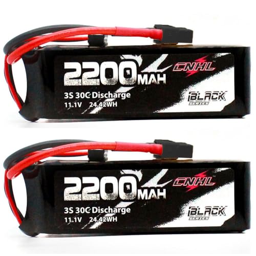 CNHL 2200mAh 3S Lipo Battery 11.1V 30C with XT60 Plug (2 Packs)