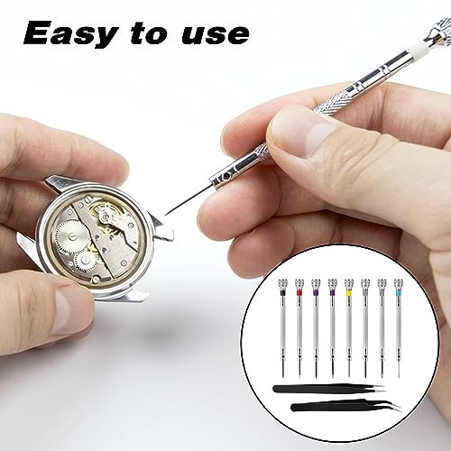 Professional 8-Piece Micro Precision Screwdriver Set with 2 Tweezers for Electronics, Jewelry, and Watch Repair