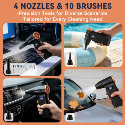 Electric Air Duster - 150000RPM Rechargeable Cordless Compressed Air Duster