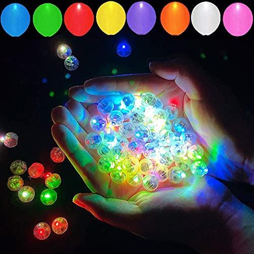 50pcs 5 Mixed Colors Balloon Lights, LED Assorted Colors Ball Lights, Mini Round LED Ball Lamp for Paper Lanterns, Balloons, Birthday Parties, Weddings, Halloween, Christmas Decorations - color: Mixed Colors, size: 50PCS