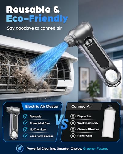 Cordless Electric Air Duster 150000RPM Brushless Handheld Blower - color: Gray
