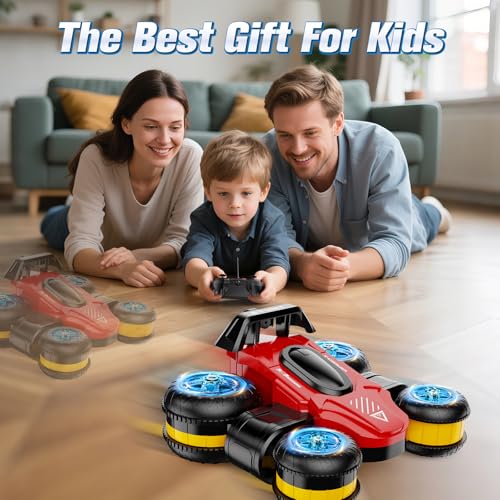 High Speed Drift Remote Control Stunt Deformation Car, Birthday Gifts - color: Green