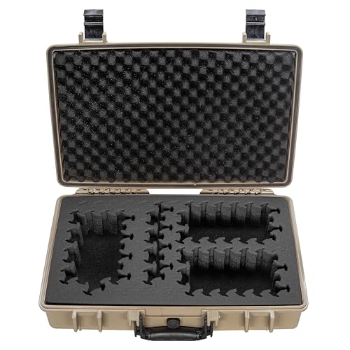 Eylar 20” Hard Laptop Case Equipped with RAGAR Reconfigurable & Reusable XP Crosslinked Foam Insert, Waterproof, Shockproof for Equipment, Drones, and Cameras (1 RAGAR Layer) (Tan) - color: Tan