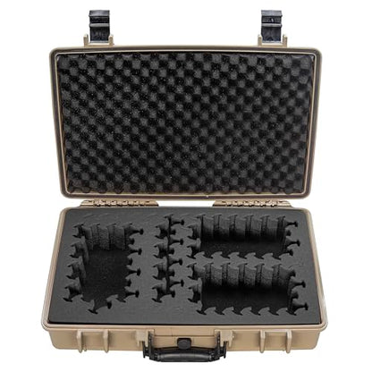 Eylar 20” Hard Laptop Case Equipped with RAGAR Reconfigurable & Reusable XP Crosslinked Foam Insert, Waterproof, Shockproof for Equipment, Drones, and Cameras (1 RAGAR Layer) (Tan) - color: Tan