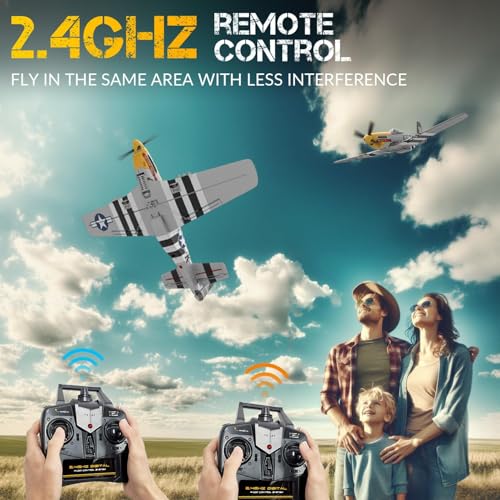 P51 Mustang RC Plane 4 Channel Brushless 500mm for Adults Outdoor