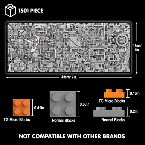 TG BLOCKS Star Trench 3D Wars Run Wall Art Craft Kit - style: Star Trench 3D Wars Run