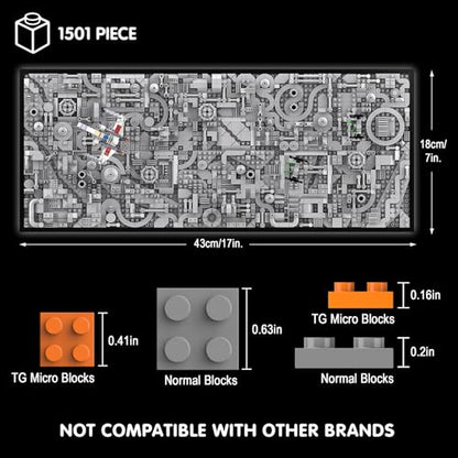 TG BLOCKS Star Trench 3D Wars Run Wall Art Craft Kit - style: Star Trench 3D Wars Run
