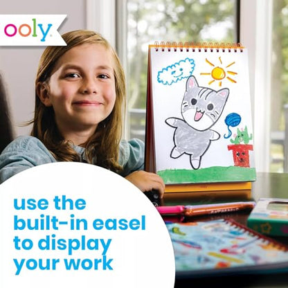 OOLY Sketch and Show Standing Sketchbook, 45 Pages – Pets at Play - color: Pets at Play