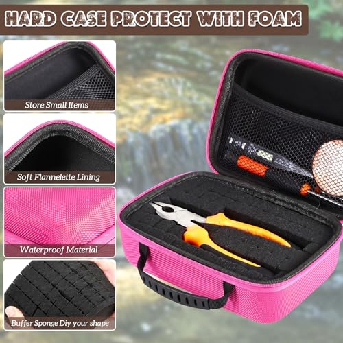 Relaxweex Hard Case with Foam, 11 X 7.8 X 4.3 Inch, Fuchsia - color: Fuchsia, size: 11 x 7.8 x 4.3 Inch