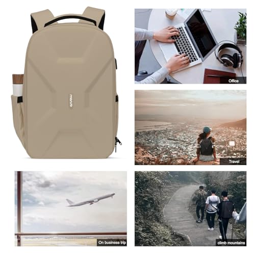 MOSISO 15.6-16 inch 35L Laptop Backpack with USB Charging Port - color: Camel