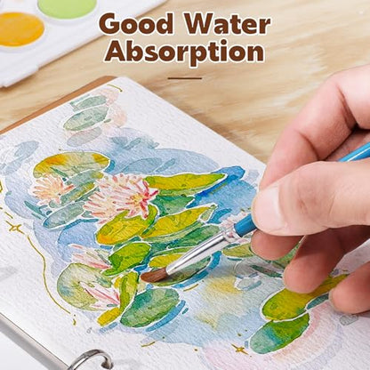 Prudiut Watercolor Sketchbook, 30 Sheets, 140 Lb Cold Press, Brown - color: Brown